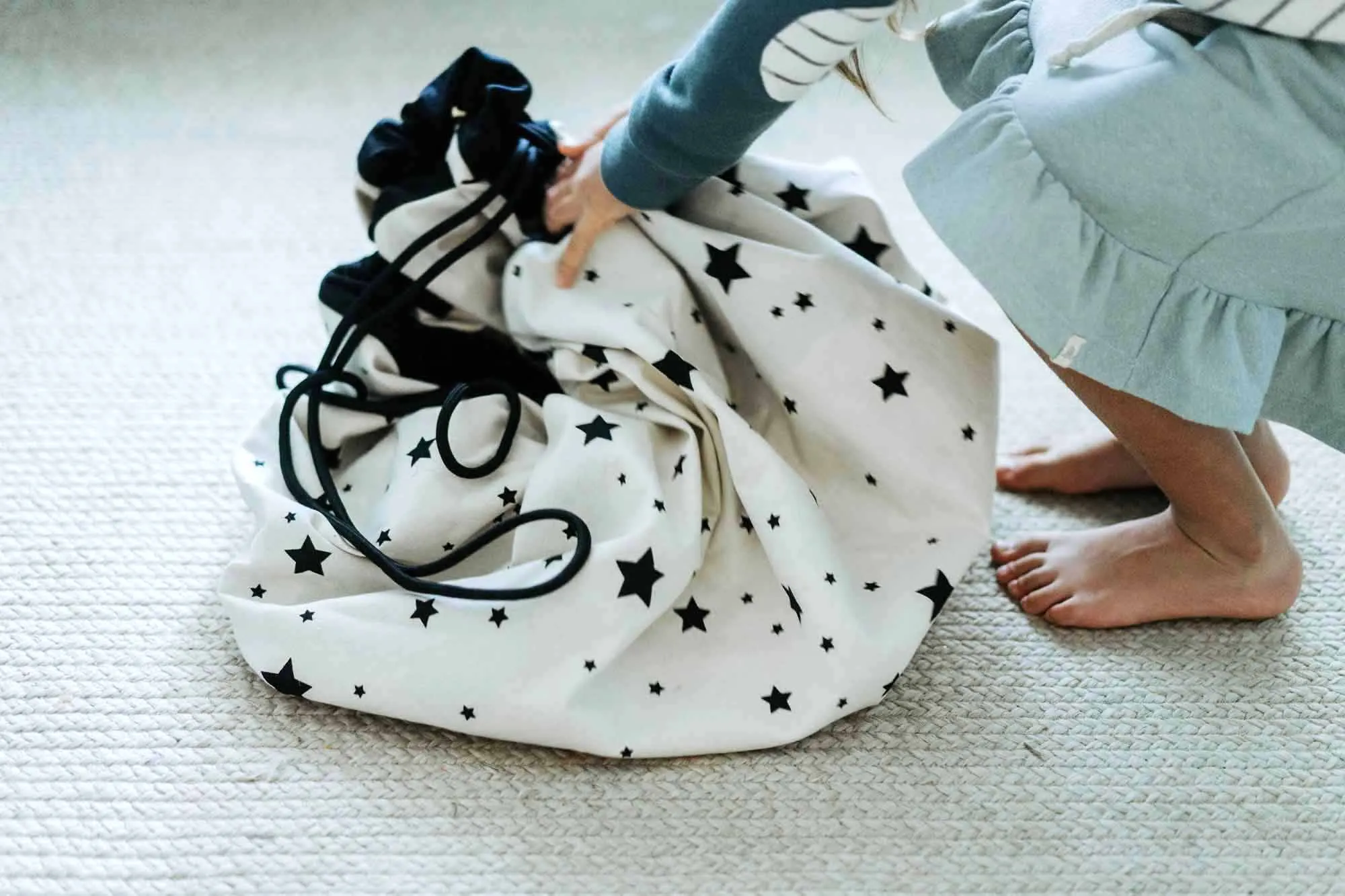 Worldmap/stars toy storage bag