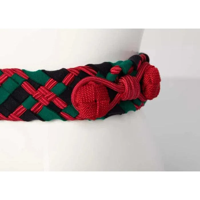 YVES SAINT LAURENT Red Green Passementerie Tassel Belt Bag Ysl, 1990s